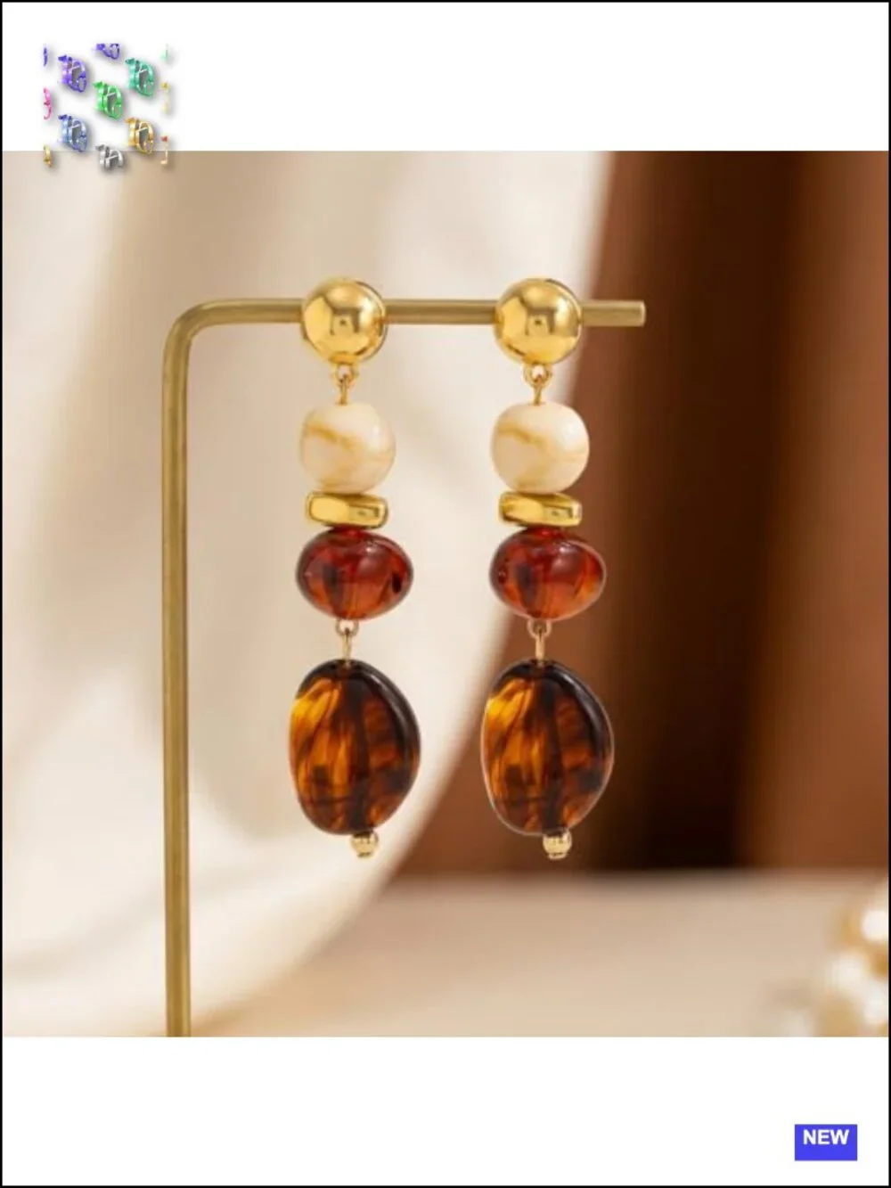 Irregular Resin Chunky Dangle Earrings Vintage Geometric Statement Jewelry